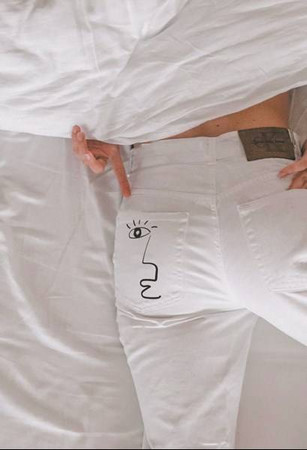 Zestaw do wyszywania na ubraniach Line Art