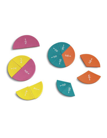 Learning Resources | Kolorowe ułamki - części koła z pianki magnetycznej LERLER0608