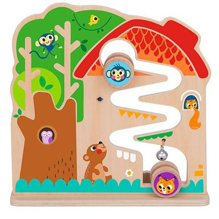 TOOKY TOY Drewniana Tablica Manipulacyjna Montessori