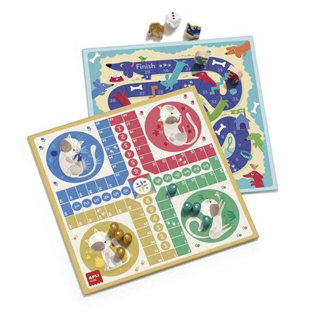 Zestaw klasycznych gier planszowych 4w1 Apli Kids