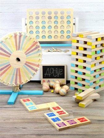 Drewniana gra Cztery w rzędzie XXL Activ 12031-SF-Small Foot, gry logiczne