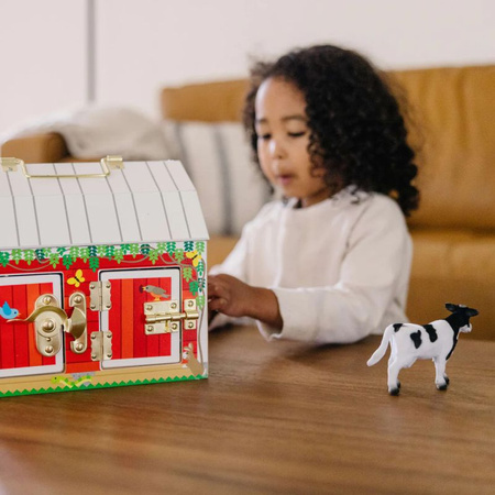 Urocza drewniana stodoła z zamkami i kłódkami 12564-Melissa & Doug, zabawki rozwojowe