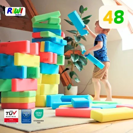 Piankowe klocki konstrukcyjne Compact Riwi