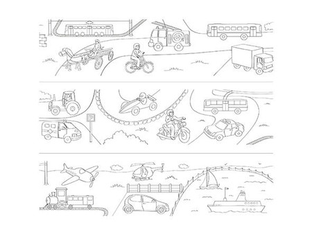 Kolorowanka w rolce Pojazdy Coloresca