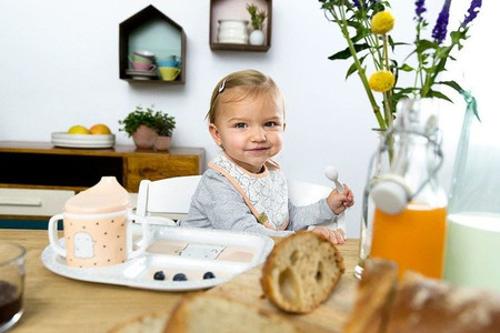 Lassig Śliniak bawełniany wodoodporny 0m+ Little Spookies Peach