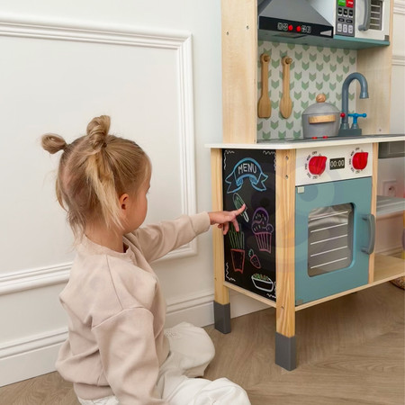 TOOKY TOY Duża Drewniana Kuchnia dla Dzieci 10 el. FSC