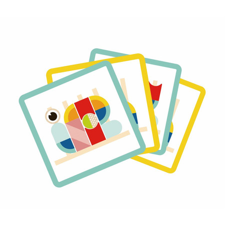 TOOKY TOY Drewniane puzzle sześcienne Układanka na palikach Krab