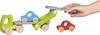 Transporter samochodowy laweta drewniana i 2 autka Goki 55860