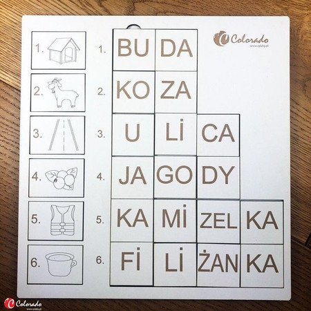 Krzyżówka Obrazkowo-Sylabowa Nr 3