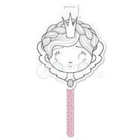 Maska na patyku do kolor. Księżniczka