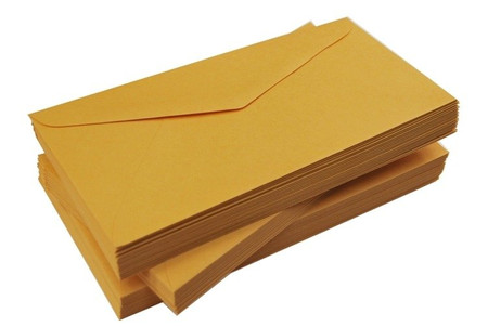 Koperty kolorowe pomarańczowe ciemne Dl 90g 10szt