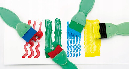 Zestaw 4 gumowych pędzli do malowania farbami JOVI