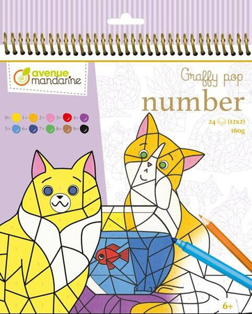 Kolorowanki po numerach Koty