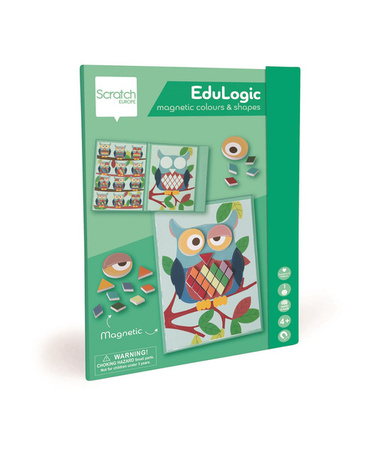 Scratch, magnetyczna układanka - kształty i kolory Sowa