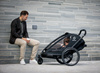 Hamax - Przyczepka rowerowa BREEZE z zestawem do biegania, podwójna - Black