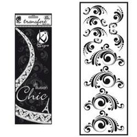 Naprasowanka welwetowa Czarna Arabeska 2