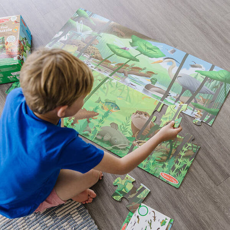 Dwustronne puzzle podłogowe Let’s Explore szukaj i znajdź 48 el. Melissa & Doug 30833