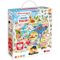 Puzzle obserwacyjne Mapa Polski 100 el. 5+ CzuCzu