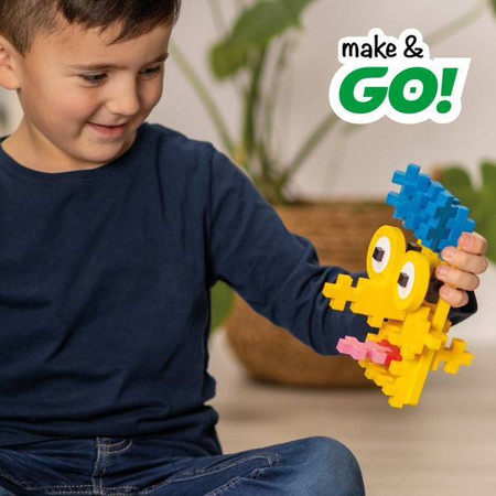 Plus-Plus Midi Basic - Make & GO! - 70 szt. Auto z przyczepą