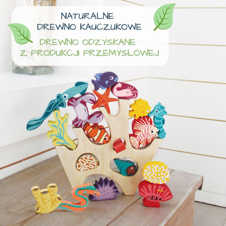  Drewniana gra balansująca - Mieszkańcy rafy, Tender Leaf Toys
