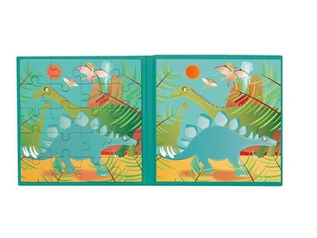 Scratch, Puzzle magnetyczne - książka podróżna Dino 2 obrazki 40 elem.