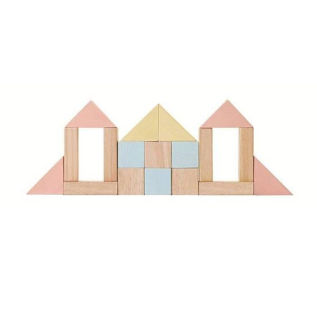 Klocki drewniane 40 szt., seria pastelowa | Plan Toys®