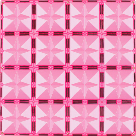 COBLO, magnetyczne klocki konstrukcyjne 2 płyty 30 x 30 cm różowe