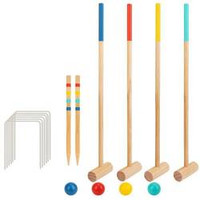 Tooky Toy Drewniany Krykiet Gra Sportowa Ogrodowa Dla 4 Osób