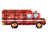 Diamentowa Mozaika z magnesem Wóz Strażacki