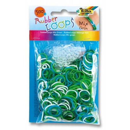 Gumki do zaplatania kolorowy mix 500 szt. + szydełko Folia