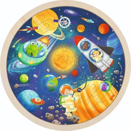 Okrągłe puzzle Kosmos 57365 Goki puzzle drewniane