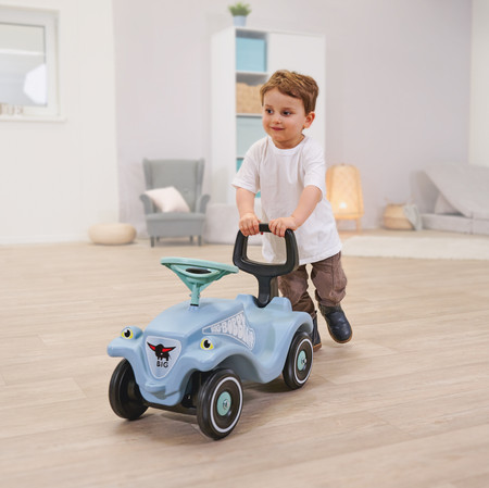 BIG Błękitny Jeździk Bobby Car Classic z uchwytem do pchania