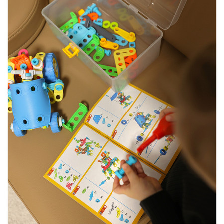 WOOPIE Zestaw Pojazdów Klocki Konstrukcyjny 6w1 STEM