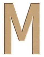 Litera płaska M z MDF H: 10 cm