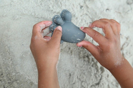 Silikonowe Foremki do piasku 4 szt. Scrunch - Ciemno szary