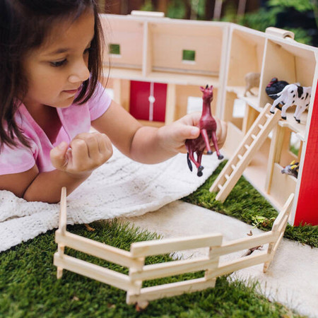 Drewniana Farma Składana Stodoła ze Zwierzątkami Melissa&Doug