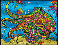 Kolorowanka Welwetowa 47x35 Ośmiornica