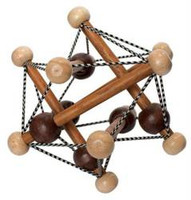 Brązowa elastyczna bryła Skwish z koralikami 214250-Manhattan Toy, zabawki rozwojowe