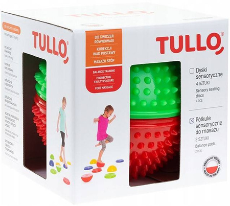 Zestaw półkul sensorycznych 2szt Czerwono-Zielone