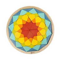 CLASSIC WORLD Układanka Montessori Mozaika Tangram Wzory Kształty i Kolory