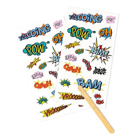 Kalkomanie komiksowe onomatopeje