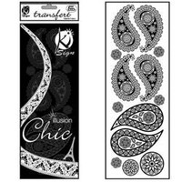 Naprasowanka welwetowa Czarna Kaszmir