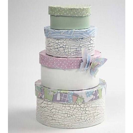 Pudełka Okrągłe Białe 4 szt.