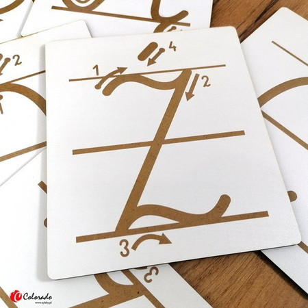 Litery diakrytyczne do nauki pisania (duże litery)