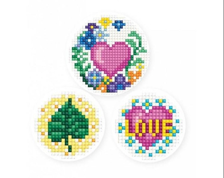 Diamentowa Mozaika 3 naklejki Serce