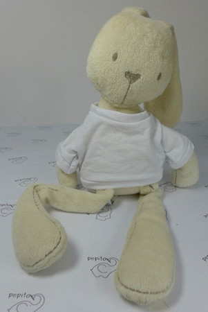 Koszulka dla pluszaka biała 9 x 21 cm