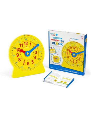 Learning Resources | Duży zegar edukacyjny z rozkładaną linią czasu LER92382