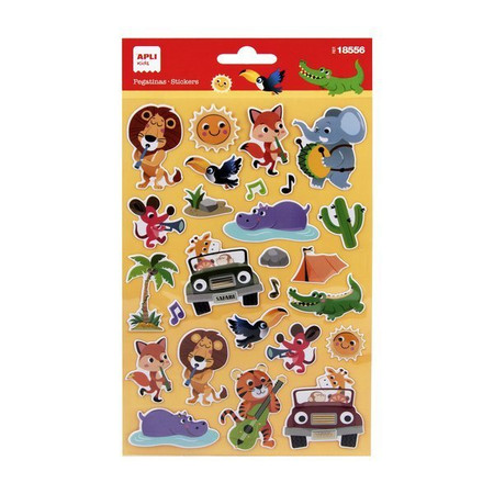 Naklejki metaliczne Apli Kids - Zwierzęta z instrumentami