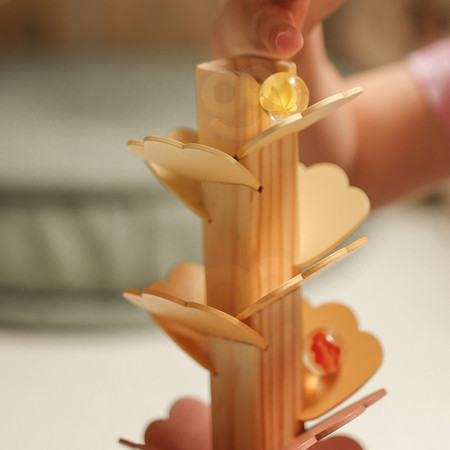 WOOPIE GREEN Drewniany Kulodrom Muzyczne Drzewko Tęczowe