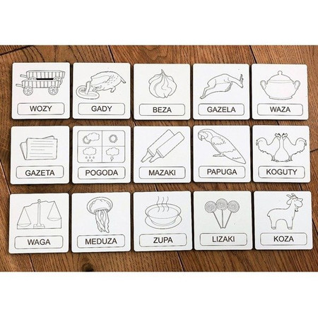 Układanka wyrazowa do nauki czytania Cz.4
